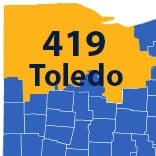 Area Code 419 phone numbers - Toledo