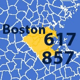 Area Codes 617 and 857 phone numbers - Boston