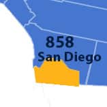 Area Codes 619 and 858 phone numbers - San Diego